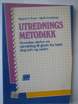 Utredningsmetodikk (Sigurd V Troye m fl)